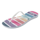 Tongs Motif à rayures colorées (Incliné)