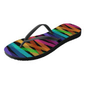 Tongs Motif à rayures colorées (Incliné)