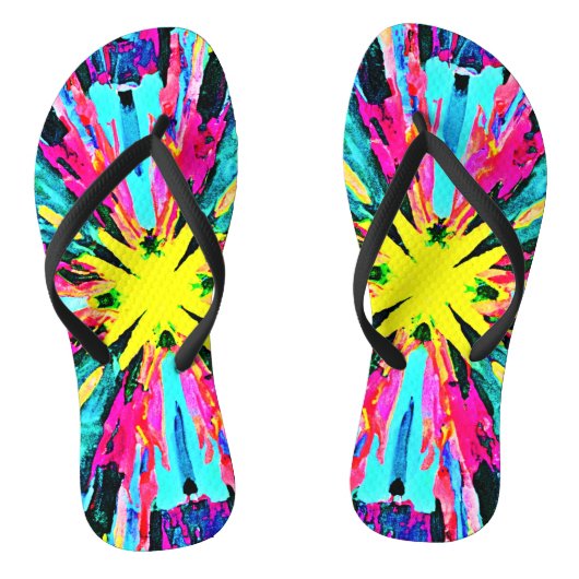 Tongs Motif Abstrait coloré (Semelle)