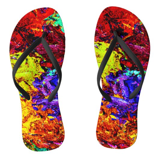 Tongs Motif Abstrait coloré (Semelle)