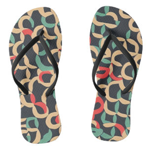Tongs Motif Abstrait de luxe