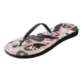 Tongs Motif Abstrait moderne des yeux et des lèvres (Incliné)