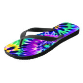 Tongs Motif Abstrait Tie Dye Adire (Incliné)