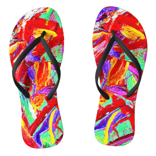 Tongs Motif Abstrait Vivant (Semelle)