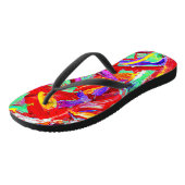 Tongs Motif Abstrait Vivant (Incliné)