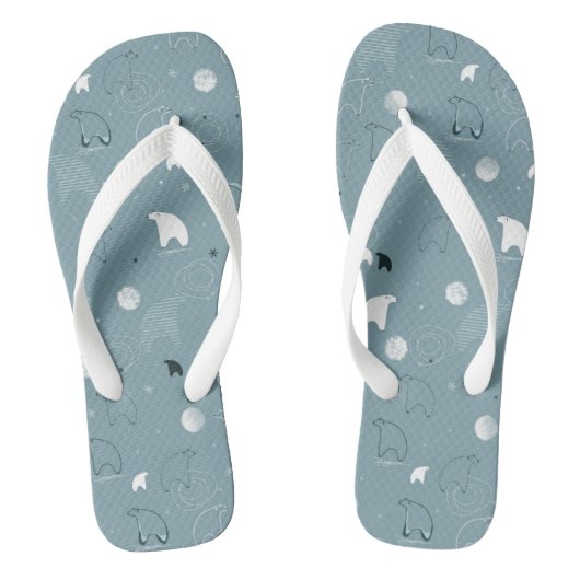 Tongs motif affichant un joli polaire (Semelle)