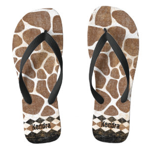 Tongs Motif africain de girafe