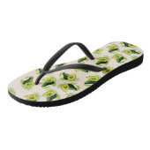 Tongs Motif Aquarelle Avocados Vert (Incliné)