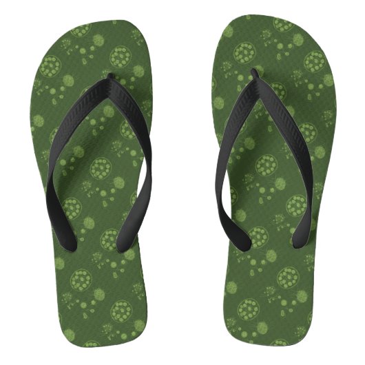 Tongs Motif Aquatic Green Algae Dot (Semelle)