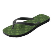 Tongs Motif Aquatic Green Algae Dot (Incliné)
