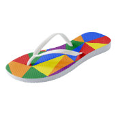 Tongs Motif arc-en-ciel de Polygone (Incliné)