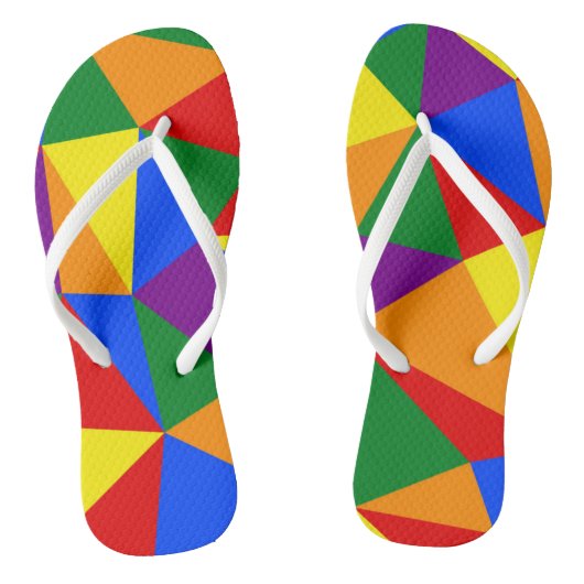 Tongs Motif arc-en-ciel de Polygone (Semelle)