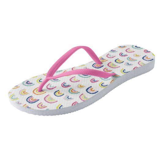 Tongs Motif arc-en-ciel mignon (Incliné)