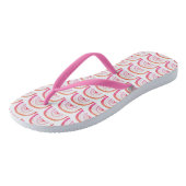 Tongs Motif arc-en-ciel rose (Incliné)