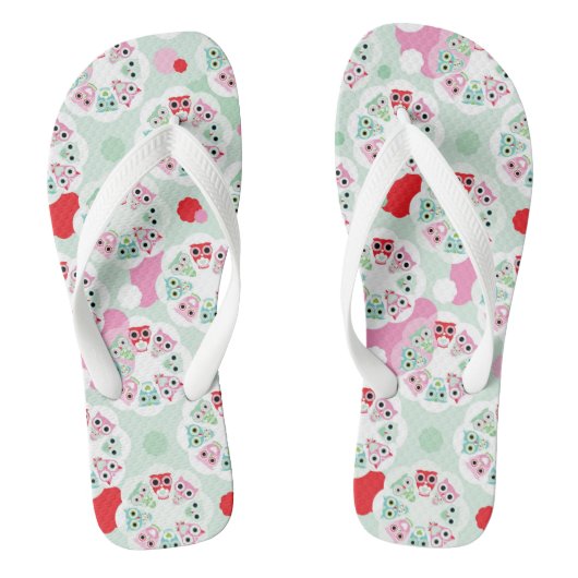 Tongs motif arrière - plan de choux à fleurs pastel (Semelle)