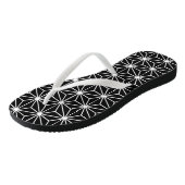 Tongs Motif Asanoha Noir et blanc (Incliné)