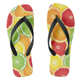 Tongs Motif aux agrumes