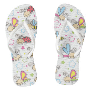 Tongs motif aux insectes