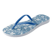 Tongs motif aux oiseaux et ornement plante (Incliné)