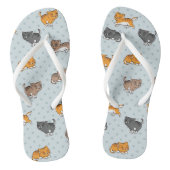 Tongs motif avec les chats drôles (Semelle)