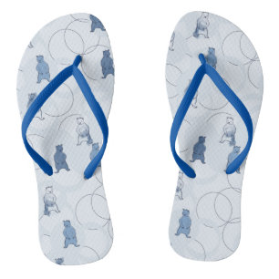Tongs motif avec un grizzli
