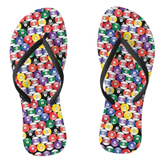 Tongs Motif Billard Pool Ball (Semelle)