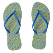 Tongs Motif bleu et jaune (Semelle)