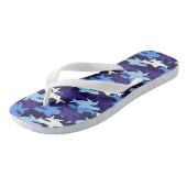 Tongs Motif Camouflage requins bleus (Incliné)