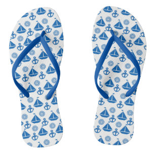 Tongs Motif Cartoon Sail Boat