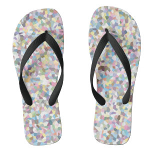 Tongs Motif Coloré Cristal