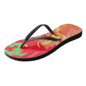 Tongs Motif coloré d'aquarelle (Incliné)