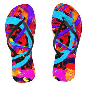 Tongs Motif Coloré et Joyeux