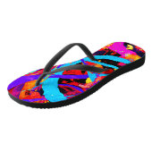 Tongs Motif coloré joyeux Jouer (Incliné)