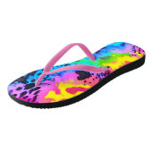 Tongs Motif coloré Wild Cheetah Tye Dye (Incliné)