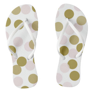 Tongs Motif Confetti de grand livre Blush & Gold