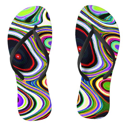 Tongs Motif d'abstraction coloré (Semelle)