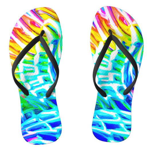 Tongs Motif d'abstractions colorées (Semelle)