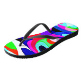 Tongs Motif d'abstractions vives et colorées (Incliné)