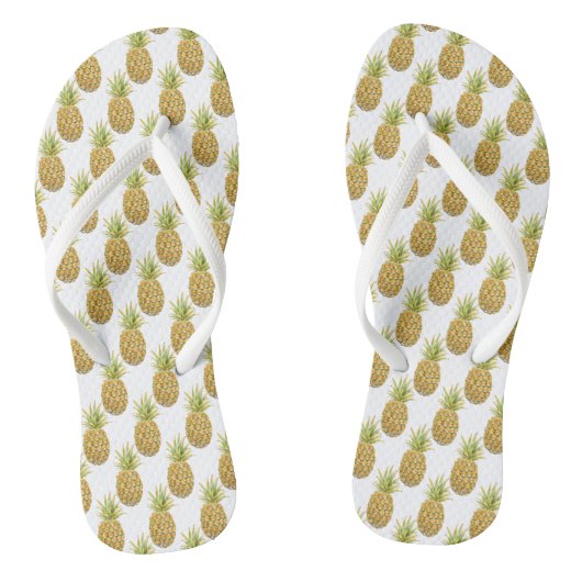 Tongs Motif d'ananas tropical mignon (Semelle)
