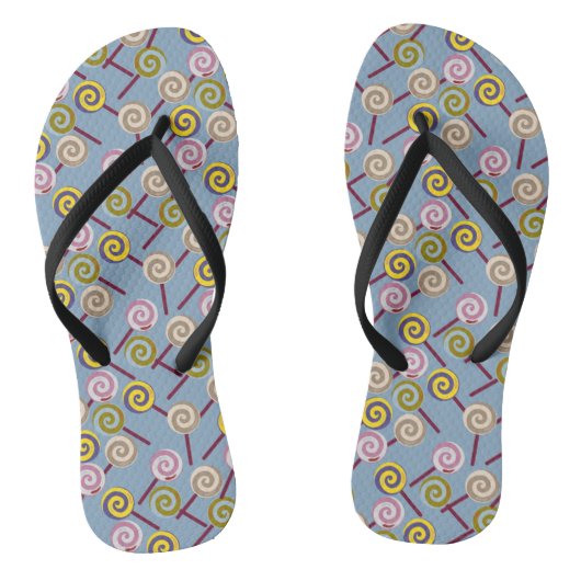 Tongs Motif de bonbons | motif Lollies | lollipop 3 (Semelle)