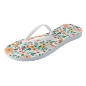 Tongs Motif de Bouquet de jardin coloré (Incliné)