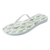 Tongs Motif de cactus aquarelle (Incliné)