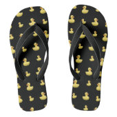 Tongs motif de canard en caoutchouc noir (Semelle)