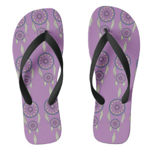 Tongs Motif de capture de rêves violet