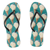 Tongs Motif de chiot à crème glacée (Semelle)