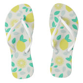 Tongs Motif de citron d'été en crème (Semelle)
