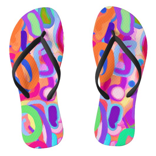 Tongs Motif de couleurs vives (Semelle)