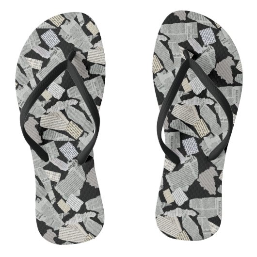 Tongs Motif de coupure de journal 01x4.b (Semelle)