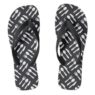Tongs Motif de couteau de cuillère de fourchette