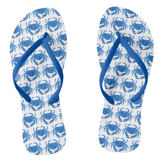 Tongs Motif de crabe bleu (Semelle)